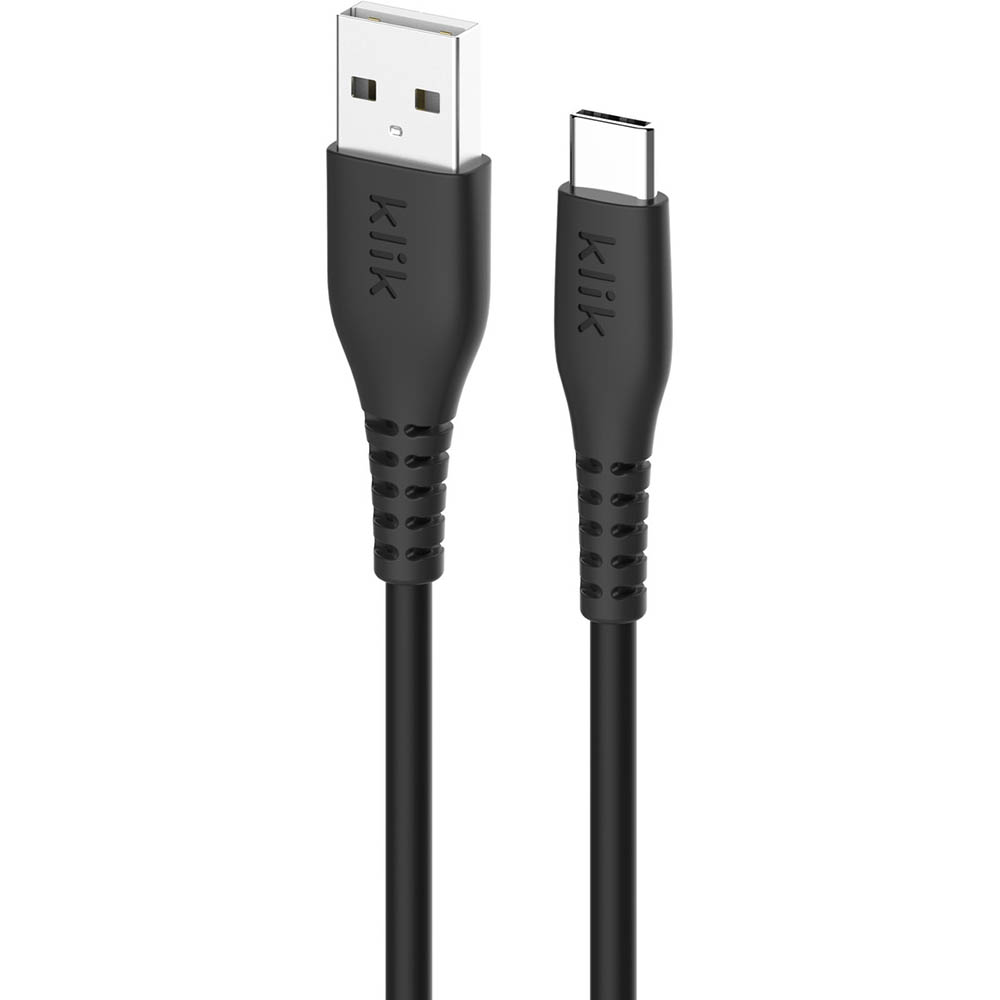 Image for KLIK USB TYPE-A MALE TO USB TYPE-C MALE USB2.0 CABLE 2.5M BLACK from That Office Place PICTON