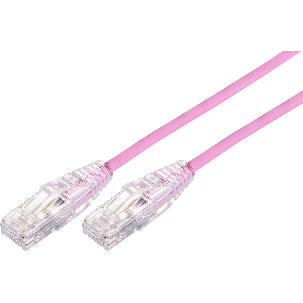 Image for COMSOL ULTRA THIN SNAGLESS PATCH CABLE CAT6A 10GBE UTP 500MM PINK from ONET B2C Store