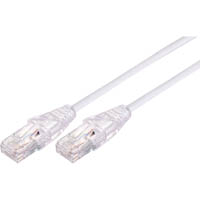 comsol ultra thin snagless patch cable cat6a 10gbe utp 500mm white