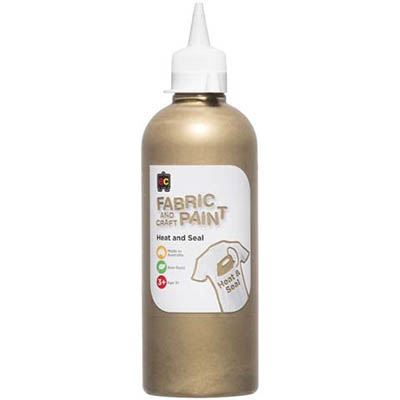 Image for EDUCATIONAL COLOURS FABRIC AND CRAFT PAINT 500ML GOLD from Challenge Office Supplies