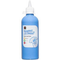educational colours fabric and craft paint 500ml sky blue