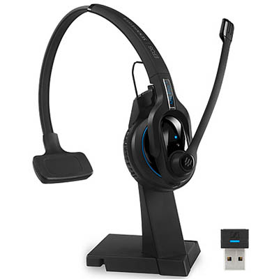 Image for SENNHEISER IMPACT PRO 1 UC ML WIRELESS BLUETOOTH SINGLE SIDED HEADSET WITH CHARGING STAND from Office Heaven