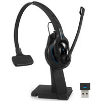 sennheiser impact pro 1 uc ml wireless bluetooth single sided headset with charging stand