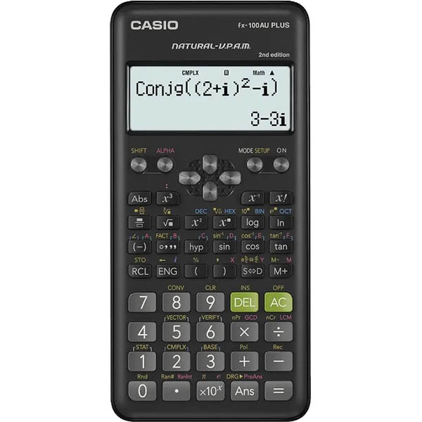 Image for CASIO FX-100AU PLUS 2ND EDITION SCIENTIFIC CALCULATOR from Peninsula Office Supplies