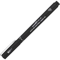 uni-ball 200 pin fineliner pen 0.8mm black