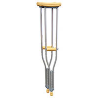 livingstone adjustable aluminium underarm crutches medium 1140-1340mm pack 2