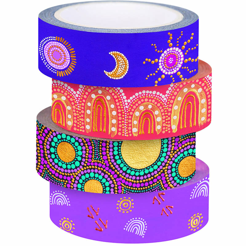 ZART CONTEMPORARY AUSTRALIAN INDIGENOUS WASHI TAPE 15MM X 8M PACK 8 |  | 7111905