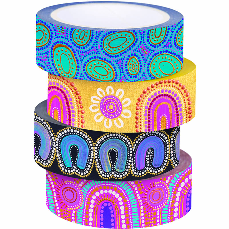 ZART CONTEMPORARY AUSTRALIAN INDIGENOUS WASHI TAPE 15MM X 8M PACK 8 |  | 7111905