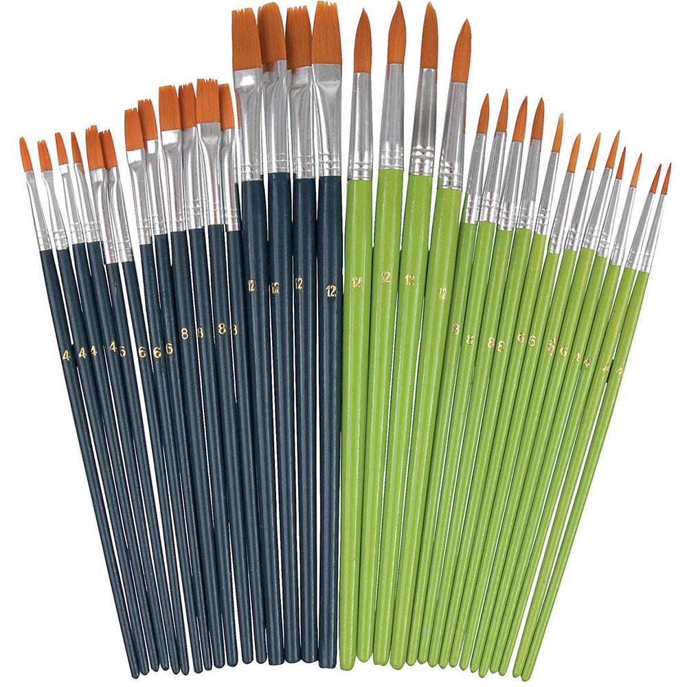 Image for ZART BULK TAKLON BRUSH SET ASSORTED PACK 32 from That Office Place PICTON