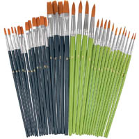 zart bulk taklon brush set assorted pack 32