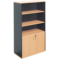 rapid worker wall unit lockable 1800 x 900 x 450mm beech/ironstone