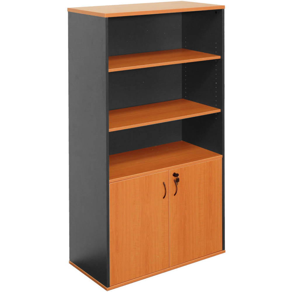 Image for RAPID WORKER WALL UNIT LOCKABLE 1800 X 900 X 450MM CHERRY/IRONSTONE from Positive Stationery
