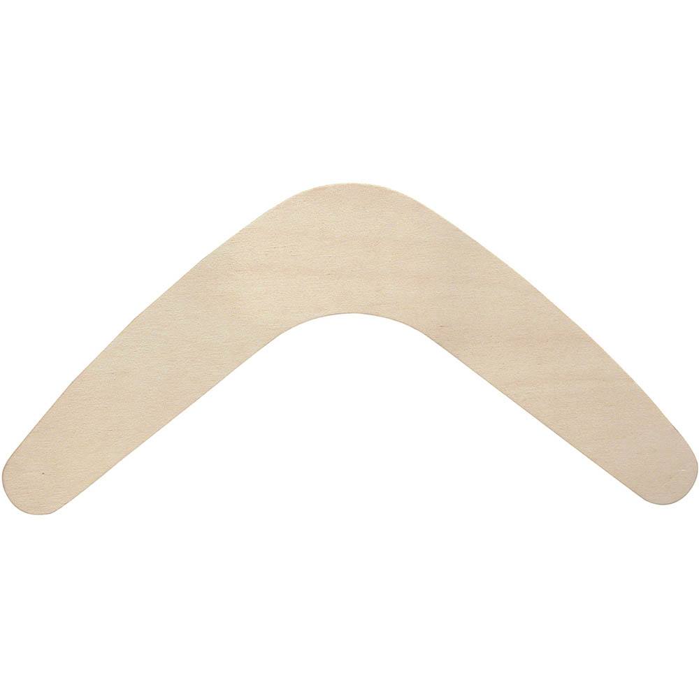 Image for ZART WOODEN BOOMERANG 300MM PACK 10 from Office Heaven