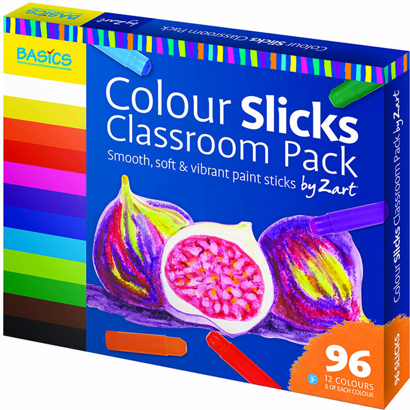 Image for ZART COLOUR SLICKS ASSORTED CLASSPACK 96 from Mitronics Corporation