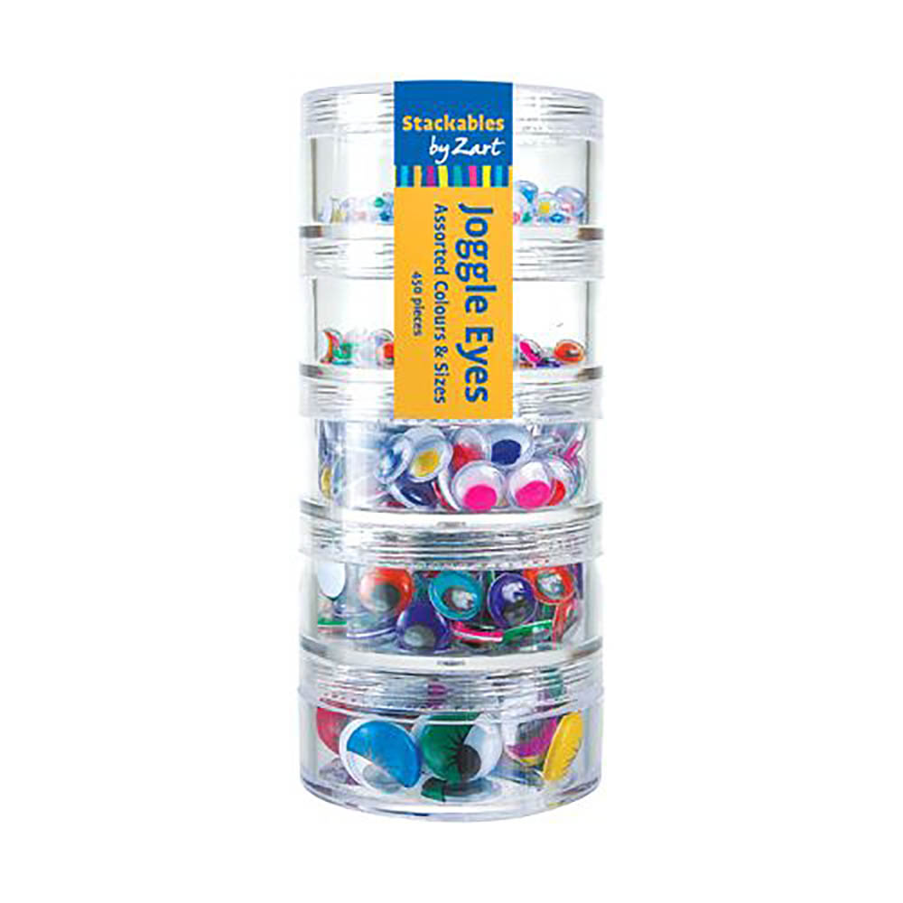 Image for ZART JOGGLE EYES COLOURED ASSORTED PACK 450 from Office Heaven
