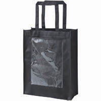 zart eco bag with display pocket 340 x 410mm black pack 10