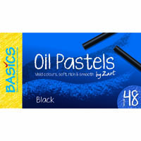 zart basics oil pastels black pack 48