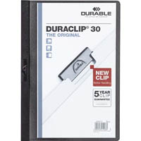 durable duraclip document file portrait 30 sheet capacity a4 black