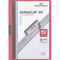 durable duraclip document file portrait 60 sheet capacity a4 red