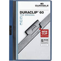 durable duraclip document file portrait 60 sheet capacity a4 dark blue