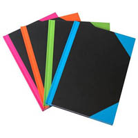 black and red notebook casebound ruled 192 page a5 assorted corners