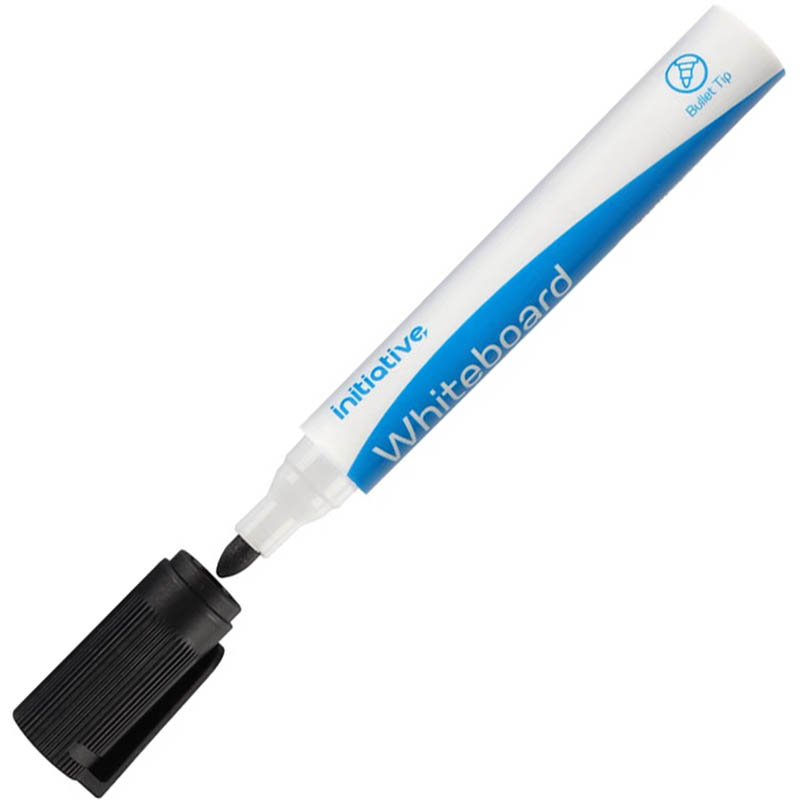Image for INITIATIVE WHITEBOARD MARKER BULLET 2MM BLACK from Challenge Office Supplies