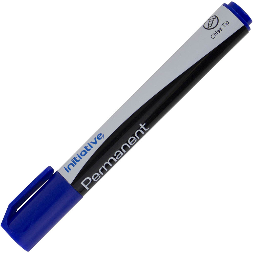 Image for INITIATIVE PERMANENT MARKER CHISEL 5.0MM BLUE from Mitronics Corporation