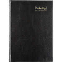 cumberland 40cbk casebound diary 2 page to day a4 black