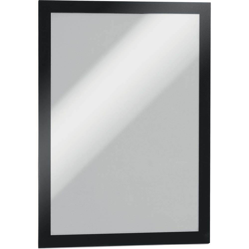 Image for DURABLE DURAFRAME SIGN HOLDER ADHESIVE BACK A4 BLACK PACK 2 from Clipboard Stationers & Art Supplies