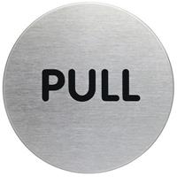 durable pictogram sign pull 65mm stainless steel