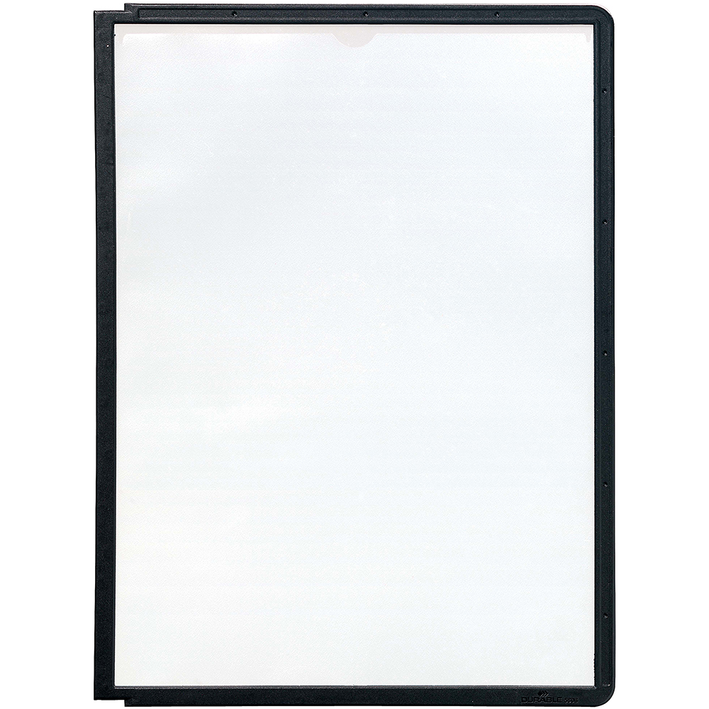 Image for DURABLE SHERPA PANEL A4 BLACK PACK 5 from Clipboard Stationers & Art Supplies