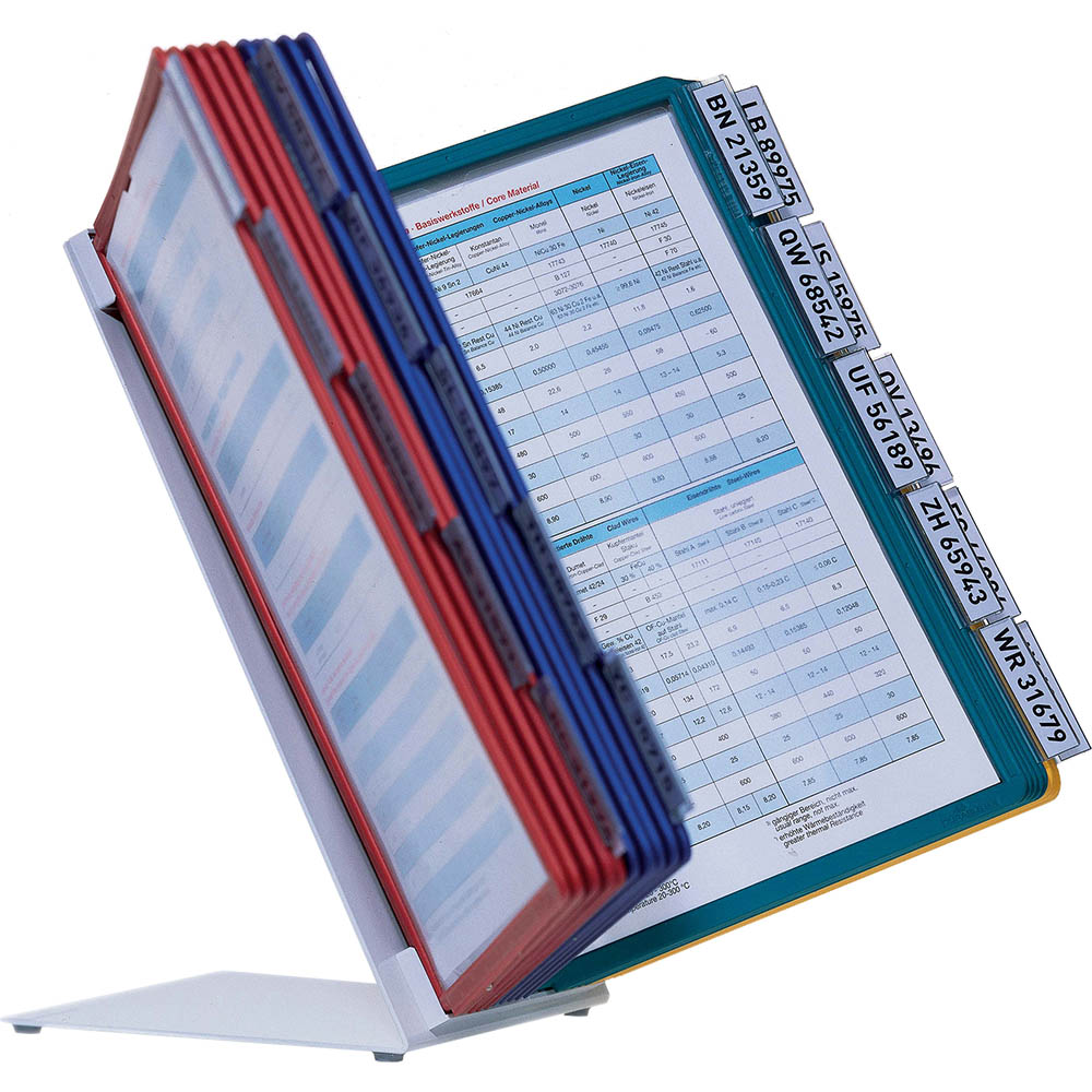 Image for DURABLE VARIO TABLE DISPLAY 20 PANELS A4 ASSORTED from BusinessWorld Computer & Stationery Warehouse