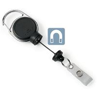 durable badge reel extra strong black