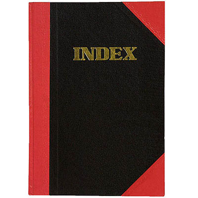 Image for BLACK AND RED NOTEBOOK CASEBOUND RULED A-Z INDEX 200 PAGE A4 from Mitronics Corporation
