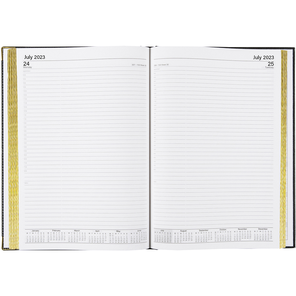 CUMBERLAND 41CFBK CORPORATE APPOINTMENT DIARY DAY TO PAGE A4 BLACK |  | 7010047i