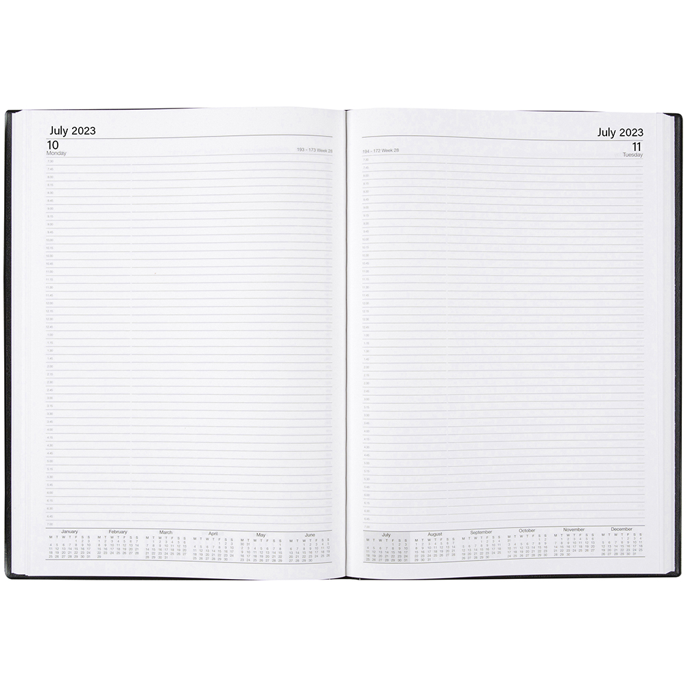 CUMBERLAND 41EPBK ELEGANT APPOINTMENT DIARY DAY TO PAGE A4 BLACK |  | 7001123i