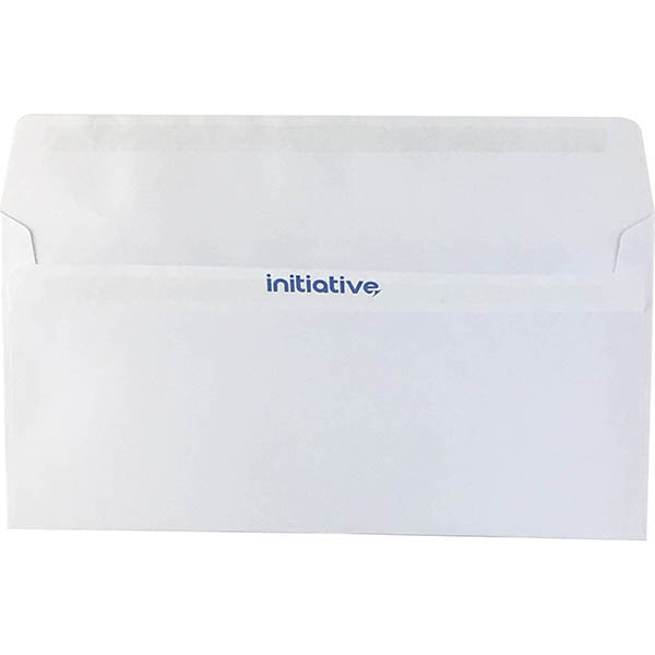 Image for INITIATIVE DL ENVELOPES WALLET PLAINFACE SELF SEAL 80GSM 110 X 220MM WHITE BOX 500 from York Stationers