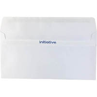 initiative dl envelopes wallet plainface self seal 80gsm 110 x 220mm white box 500