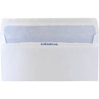 initiative dl envelopes secretive wallet plainface self seal 80gsm 110 x 220mm white box 500