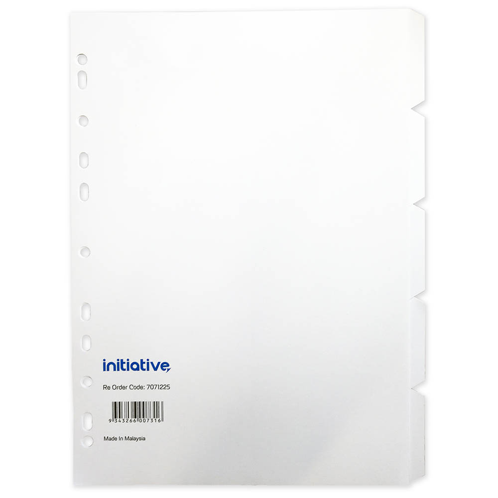 Image for INITIATIVE DIVIDERS MANILLA 5-TAB A4 WHITE from ALLBIZ Office Supplies