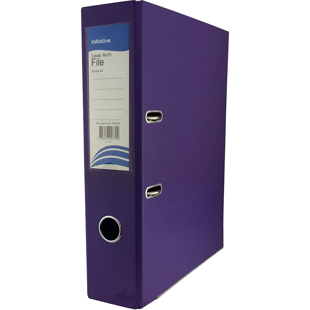 Image for INITIATIVE LEVER ARCH FILE PP 70MM A4 PURPLE from Challenge Office Supplies