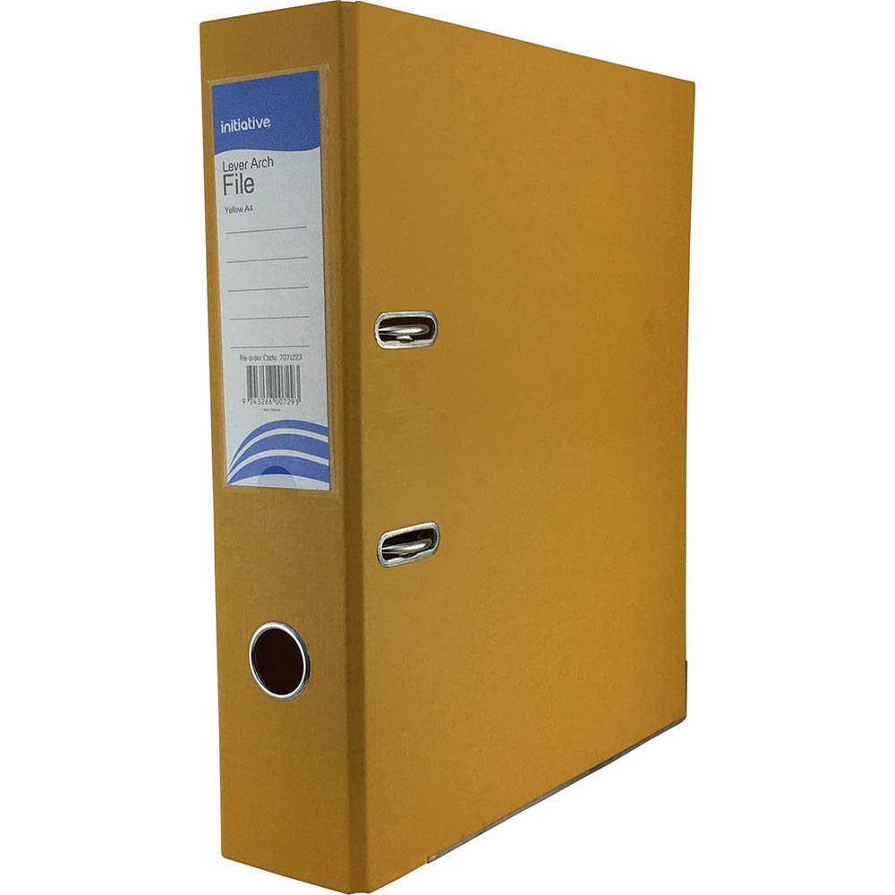 Image for INITIATIVE LEVER ARCH FILE PP 70MM A4 YELLOW from Olympia Office Products