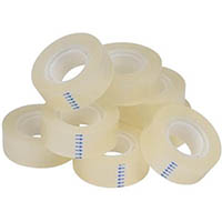initiative sticky tape 19mm x 33m clear pack 8