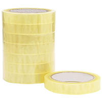 initiative sticky tape 19mm x 66m clear pack 8