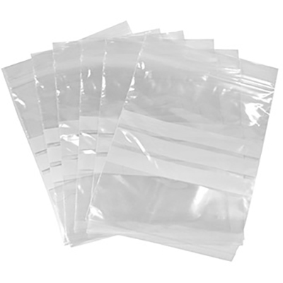 Image for CUMBERLAND WRITEON PRESS SEAL BAG 50 MICRON 305 X 460MM CLEAR/WHITE PACK 100 from That Office Place PICTON