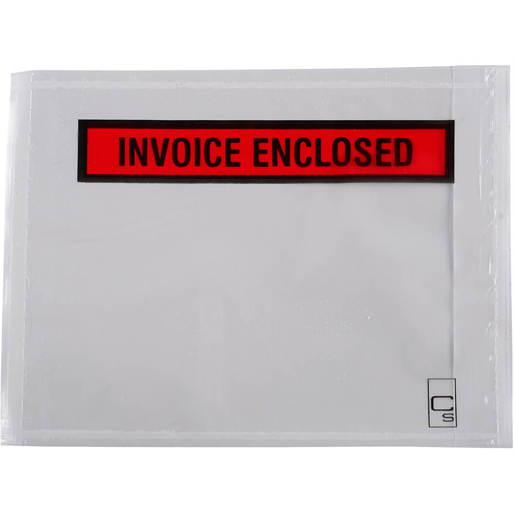 Image for CUMBERLAND PACKAGING LABELOPE INVOICE ENCLOSED 155 X 115MM WHITE BOX 1000 from Australian Stationery Supplies
