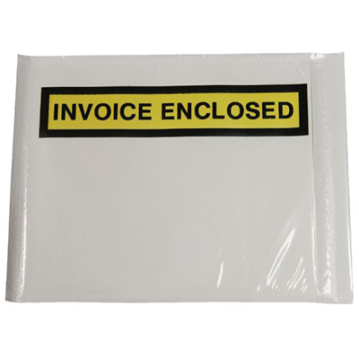 Image for CUMBERLAND PACKAGING ENVELOPE INVOICE ENCLOSED 155 X 115MM WHITE BOX 100 from BusinessWorld Computer & Stationery Warehouse