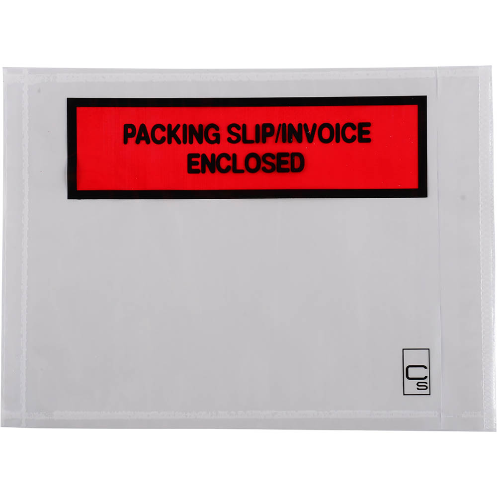 Image for CUMBERLAND PACKAGING ENVELOPE SLIP/INVOICE ENCLOSED 155 X 115MM WHITE BOX 1000 from Challenge Office Supplies