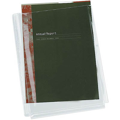 Image for CUMBERLAND SHEET PROTECTOR DOUBLE CAPACITY WITH GUSSET A4 CLEAR PACK 10 from Clipboard Stationers & Art Supplies