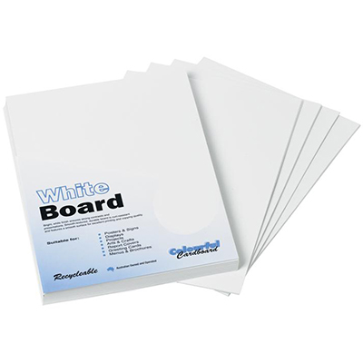 Image for COLOURFUL DAYS WHITE PASTEBOARD 200GSM 508 X 635MM PACK 100 from Office Heaven